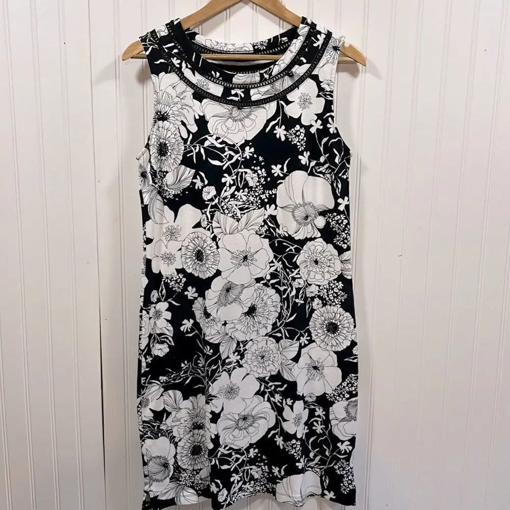 Talbots sleeveless floral dress 